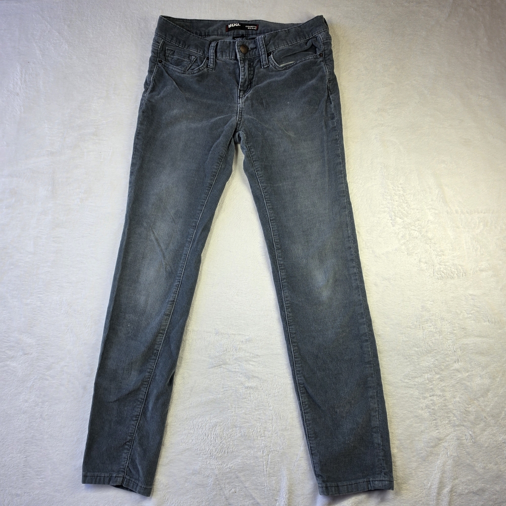 BDG Corduroy Pants Womens 28x30 Gray Skinny Cigarette Mid Rise Urban Outfitters